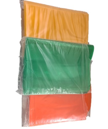 Funda polietileno pigmentada amarilla virgen | (9x15)in 63.5 micras paq. x 100 unidades